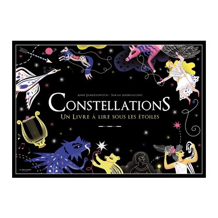 Constellations : Un livre à lire sous les étoiles : Chaque constellation présentée est accompagnée d'une fiche indiquant le nombre d'étoiles, la période de visibilité, avec des informations scientifi