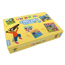 P'tit loup : Mes 5 puzzles évolutifs : 6 pièces; 9 pièces; 12 pièces; 16 pièces : 2 ans et +