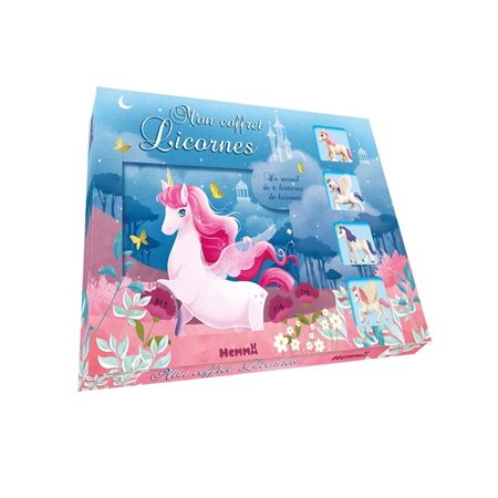 Mon coffret licornes : Un recueil de 6 histoires de licornes + 4 figurines