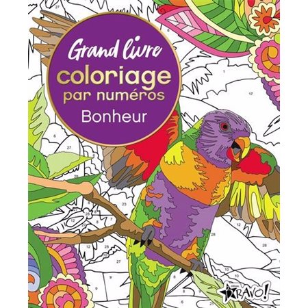 Bonheur : Coloriage par numéros : Grand livre de coloriage par numéros
