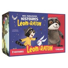 Mon coffret peluche : 3 histoires Léon le raton : Les aventures de Léon le raton : Les amoureux de l'île aux lièvres; camping, guimanves et petits frissons + le trésor du château de glace