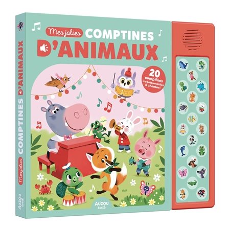 Mes jolies comptines d'animaux : 20 comptines incontournables à chanter ! : Livre cartonné