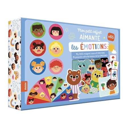 Les émotions : Mon petit coffret aimanté : 65 aimants