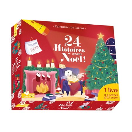 24 histoires avant Noël ! : Calendrier de l'Avent : 1 livre, 24 scènes à projeter