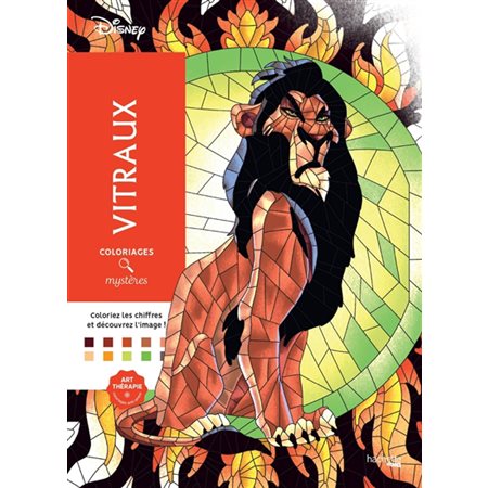 Vitraux : Coloriages mystères : Disney