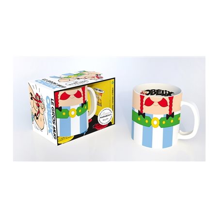 Le gros mug Obélix : Ce coffret contient un mug de 75 centilitres et un livret de recettes de soupes.