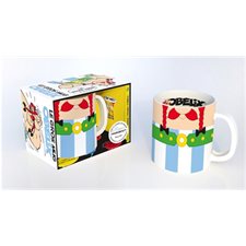 Le gros mug Obélix : Ce coffret contient un mug de 75 centilitres et un livret de recettes de soupes.