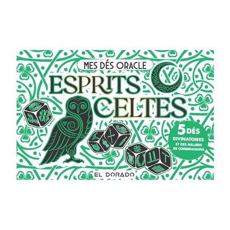 Mes dés oracles : Esprits celtes : 5 dés grand format ornés de 30 symboles + 1 livret de 48 pages