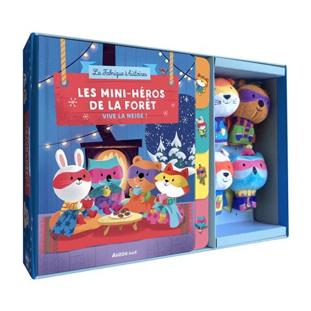 Vive la neige ! : Les mini-héros de la forêt : 1 livre + 4 marionettes à doigts
