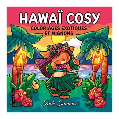 Hawaï cosy : Coloriages exotiques et mignons