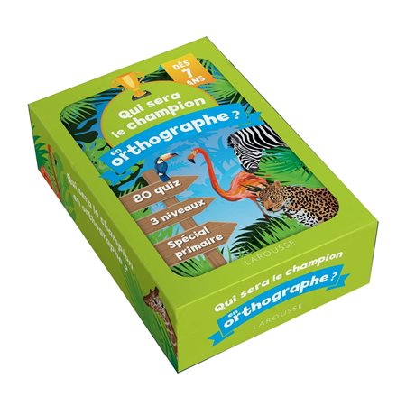 En orthographe : Qui sera le champion & : 80 quiz, 3 niveaux : Spécial primaire : Dès 7 ans
