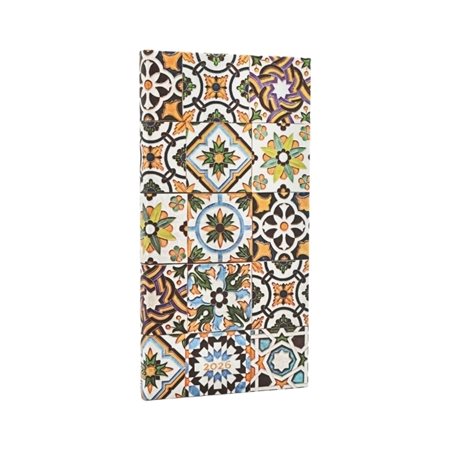 Céramique Portugaise : Agenda 12 mois 2026 : 1 semaine  /  2 pages : Horizontal : Slim : Couverture rigide