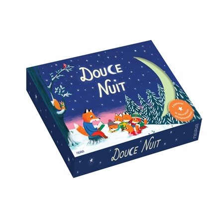 Douce nuit : Un album proposant trois histoires à lire le soir, accompagné de dix décorations phosphorescentes à coller dans la chambre de l'enfant.