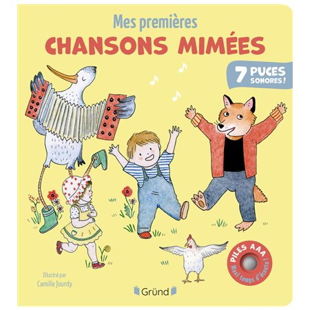 Mes premières chansons mimées : Livre sonore avec 7 chansons : Livre cartonné