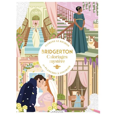 Bridgerton : Coloriage mystère : 30 planches à colorier
