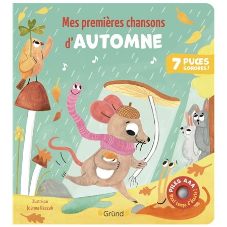 Mes premières chansons pour l'automne : Livre cartonné