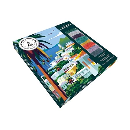Road trip en Méditerranée : Mon kit Diamond painting : Rêvez, composez et laissez-vous guider ! : Boîte coffret