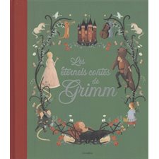Les éternels contes de Grimm : Un recueil illustré qui réunit 25 contes des frères Grimm, des plus célèbres, comme Raiponce ou Cendrillon, aux plus méconnus, comme Le roi grive ou La lumière bleue :