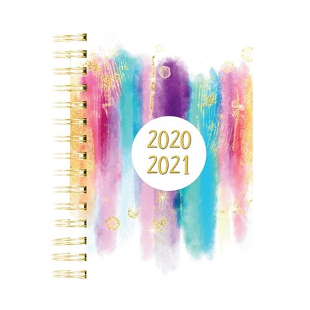 Agenda hebdomadaire  /  mensuel Stardust (2020-2021) rose, mauve, bleu, or