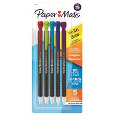 Porte-mines Write Bros® paquet de 5 motifs et couleurs variées