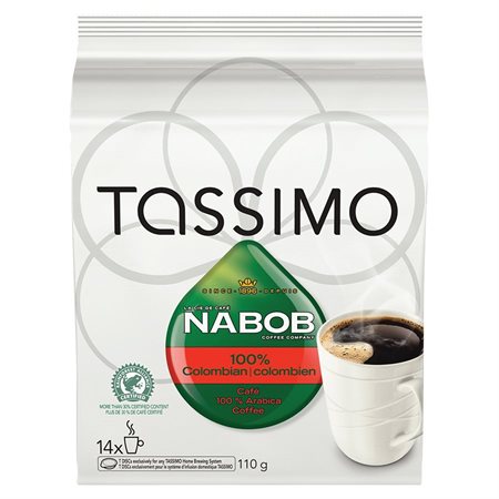 Dosettes de café Tassimo Paquet de 14 Nabob Colombien