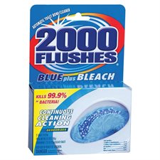 Nettoyant automatique pour cuvettes de toilettes 2000 Flushes® bleu + javelisant