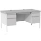 Bureau à caisson double Fortress gris