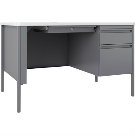 Bureau de professeur blanc / platine