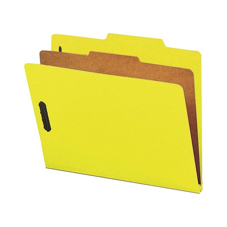 Chemises de classement avec fixateurs Format lettre, 1 diviseur jaune