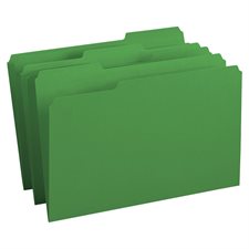 Chemise à dossier de couleur Format légal vert