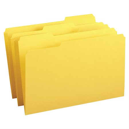 Chemise à dossier de couleur Format légal jaune