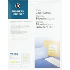 Étiquettes d’adresse Premium Paquet de 25 feuilles 1 / 2 x 1-3 / 4 po. (2000)