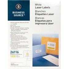 Étiquettes d’adresse premium Paquet de 100 feuilles 2 x 4 po. (1000)