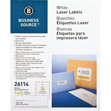 Étiquettes d’adresse premium Paquet de 100 feuilles 1-1 / 3 x 4 po. (1400)