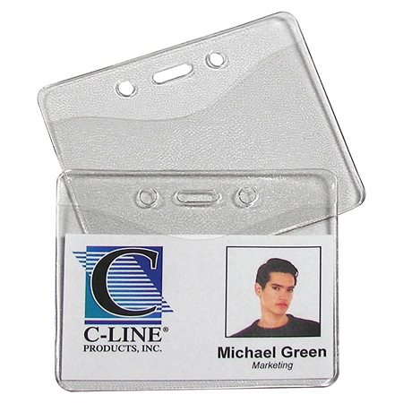 Porte-cartes d'identification 2-3 / 8 x 3-3 / 8 po Horizontal