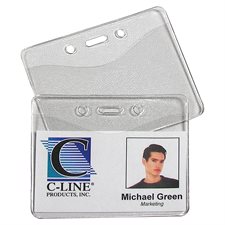 Porte-cartes d'identification 2-3 / 8 x 3-3 / 8 po Horizontal