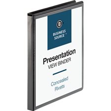 Reliure de présentation professionnelle 1 / 2 po noir