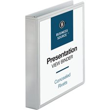 Reliure de présentation professionnelle 1-1 / 2 po blanc
