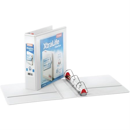 Reliure XtraLife® ClearVue® Locking Slant-D® 2 po blanc