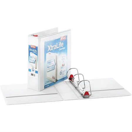 Reliure  XtraLife® ClearVue® Locking Slant-D® 3 po blanc