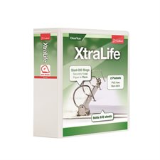 Reliure  XtraLife® ClearVue® Locking Slant-D® 4 po blanc