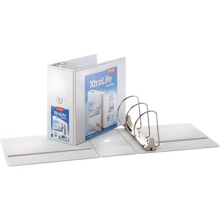 Reliure XtraLife® ClearVue® Locking Slant-D® 6 po blanc