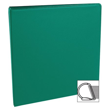 Reliure robuste à anneaux en D 1-1 / 2 po. vert