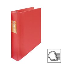 Reliure robuste à anneaux en D 1-1 / 2 po. rouge