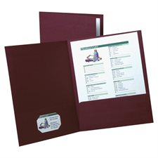 Couverture de présentation à double pochette Paquet de 5 bourgogne
