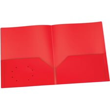 Couverture de présentation en Poly Sans attaches. Capacité de 100 feuilles rouge