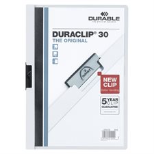 Couverture de présentation DURACLIP® Capacité de 30 feuilles blanc