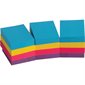 Feuillets autoadhésifs 1-1 / 2 x 2 po. 3 de chaque: bleu, jaune, rose, violet