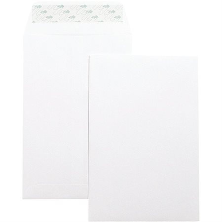 Enveloppe autocollant pour catalogue Blanche. Boîte de 100. 6 x 9 po.