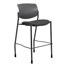 STOOL 27H UPH SEAT BLK